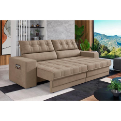 Sofá Oscar Plus 2,00m Retrátil/Reclinável Suede Capuccino - Xflex é boa?