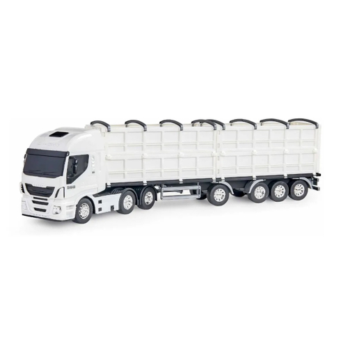 Caminhão Carreta De Brinquedo Iveco Hi-way Tora De Madeira - R$ 57,5