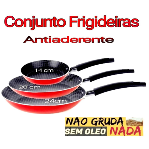 Jogo 2 Frigideira de Ovo Pequena Gourmet 14cm Antiaderente Teflon em  Promoção na Americanas