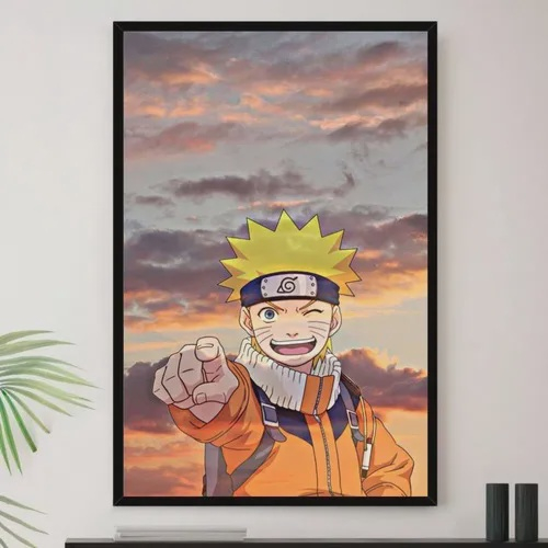 Quadro Decorativo Naruto Uzumaki E Sasuke Uchiha 23x33cm