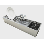Calha 77,5cm Para Embutir No Marmore Úmida Cozinha Inox