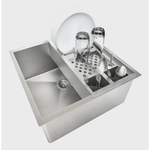 Cuba 40x40 Inox 304 + Calha Canal Escorredor 42,5cm Gourmet