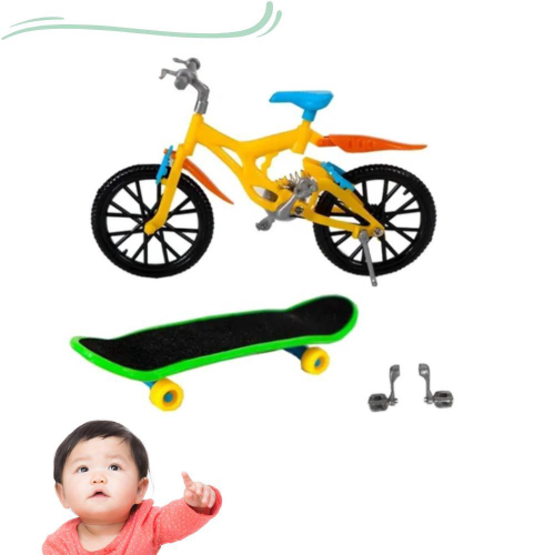 Kit Bicicleta + Skate De Dedo Com 5 Acessórios - Compre Agora - Feira da  Madrugada SP