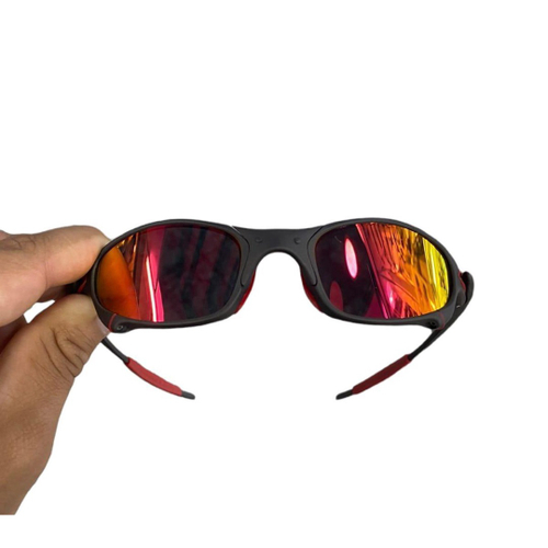 Oculos Oakley Juliet Xmetal Vermelha Doble X Mandrake em Promoção