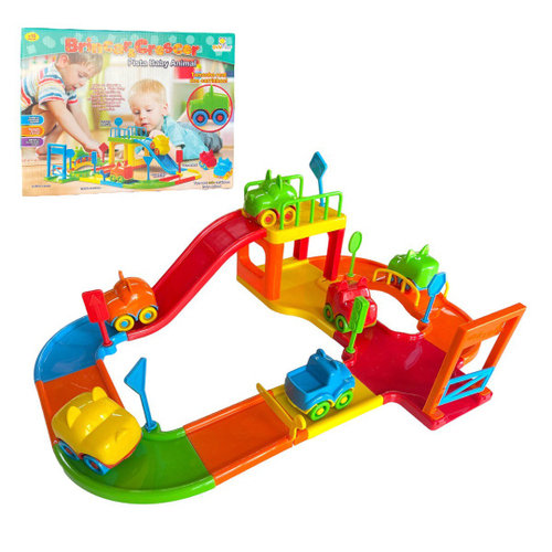 Pista De Carrinhos Brinquedo Corrida Infantil Com 6 Carros - DengoToys -  Brinquedos e Muito Mais!