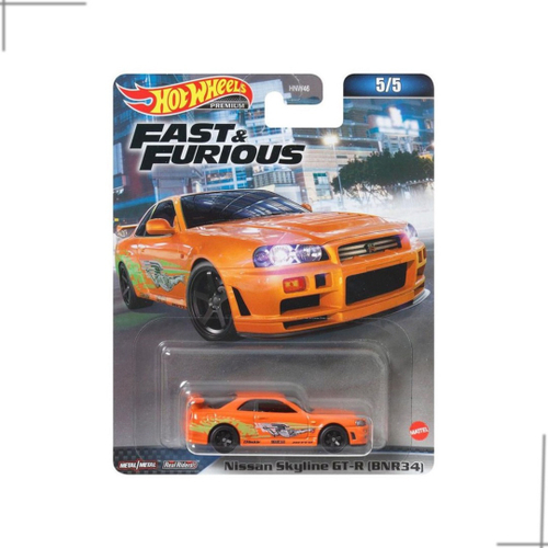 Carrinho Hot Wheels Velozes e Furiosos Premium Nissan Skyline gt-r