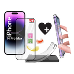 Película 3D Vidro + Capa AntiShock Compatível iPhone 14 ProMax