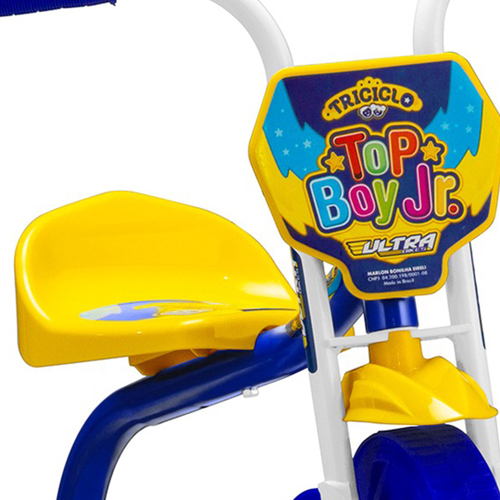 Triciclo Infantil Ultra Bikes Motoca Com Buzina Menina/Menino -  Azul+amarelo