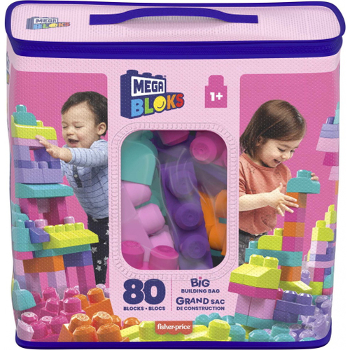 Blocos De Montar Grande Baby Sacola 88 Peças Educativo Didático