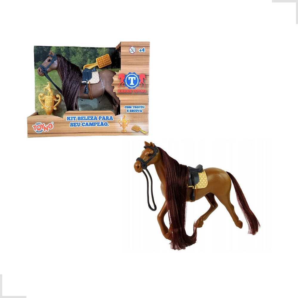 Cavalo De Brinquedo Marrom Kit Estábulo Pra Fazendinha Toyng em Promoção na  Americanas