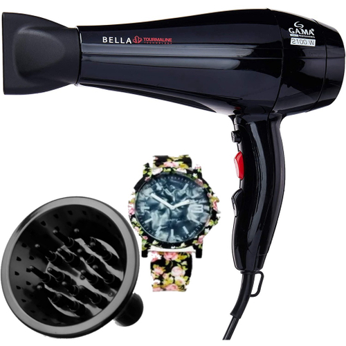 Secador De Cabelo Profissional 2100w Com Difusor De Cachos