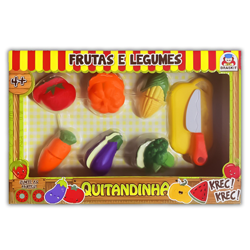 Kit Comidinha Infantil - Creative Fun - Super Feira Legumes - Multikids