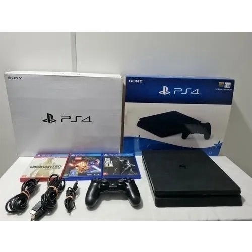 Loja Nova era Games e Informática - Playstation 4 SLIM HD 1TB Preço: R$  1.289,00 (no dinheiro) Confira disponibilidade e condições de pagamento  Link do produto