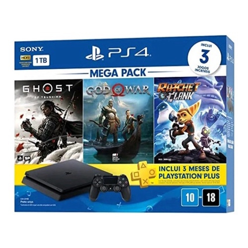 Sony Playstation 4 Slim 1tb + 3 Jogos - Ps4 Com Nota Fiscal em Promoção na  Americanas