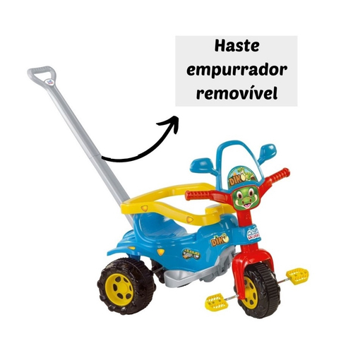 Brinquedo Motoca Infantil Triciclo Herói Amarelo Com Haste no Shoptime