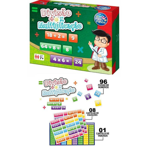 Jogo Didático Educativo Matemática Divisão Multiplicação 1260 Pais & Filhos  em Promoção na Americanas