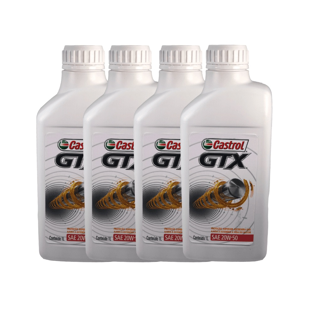 Kit Óleo Motor Castrol Gtx Anti Borra 20w50 Sl Mineral 4l Submarino