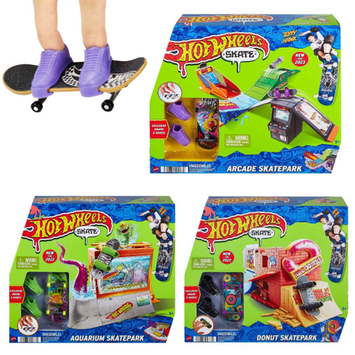 Pista Hot Wheels Skate De Dedo Com Tenis Hgt95