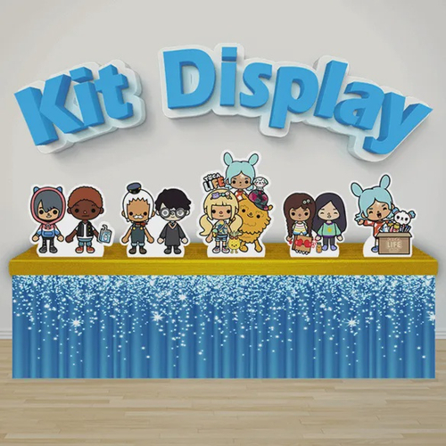 Kit Festa Painel Redondo Decoração Gacha Life