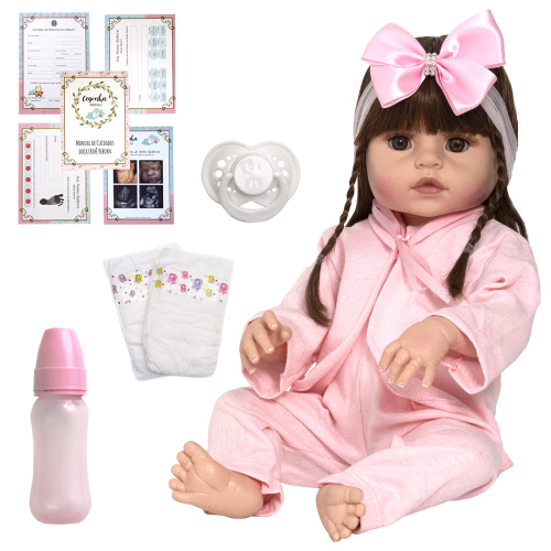 Bebê Reborn Abigail Corpo Em Silicone Pode Dar Banho no Shoptime