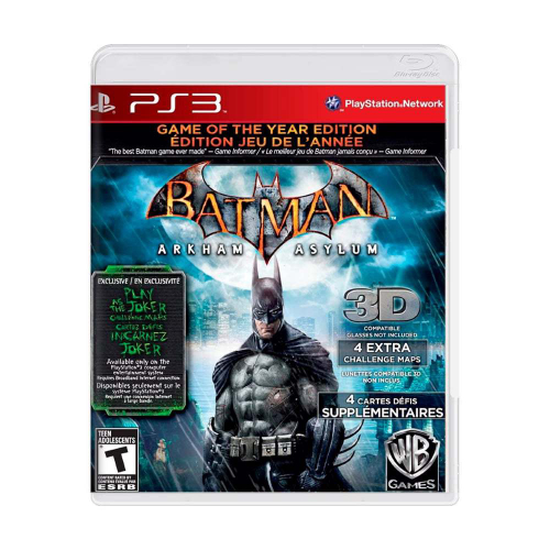 Batman Arkham Asylum Game Of The Year Edition - Ps3 (Greatest Hits)  (Seminovo) - Arena Games - Loja Geek