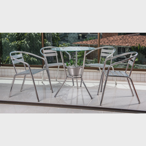 conjunto de cadeira estofado para varanda, terraço, área gourmet