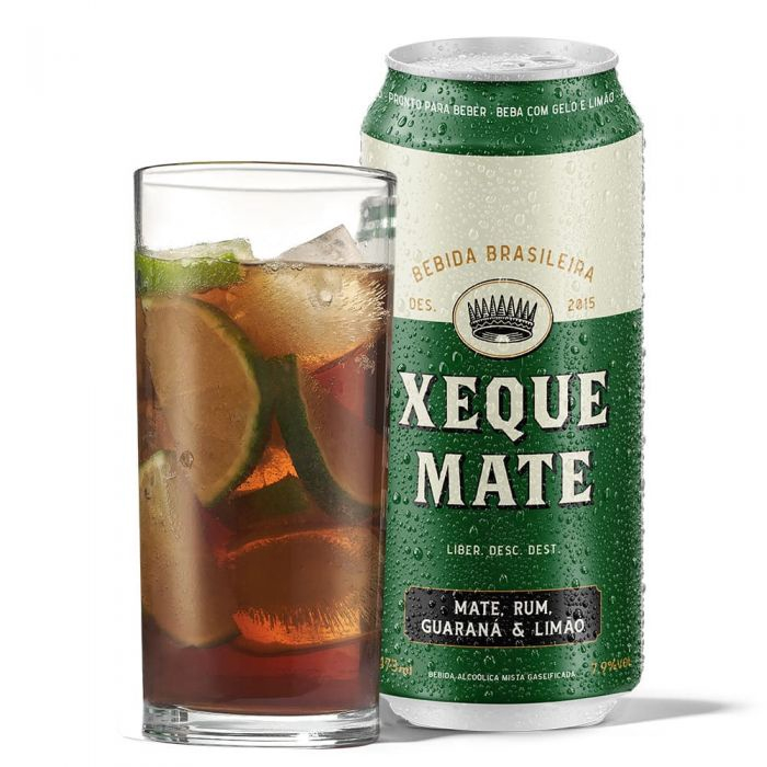 Kit 6 Latas Bebida Xeque Mate Draft Rum 355ml Saboroso Limão