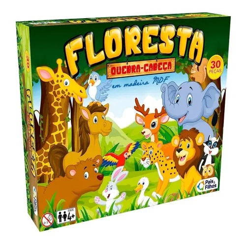 Quebra Cabeça Infantil 3D De Madeira MDF Animais Savana Babebi :  : Brinquedos e Jogos