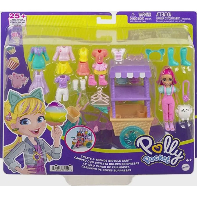 Polly Pocket - Carrinho de Doces Surpresas - Mattel