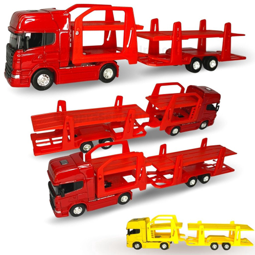 Caminhão Volvo Container Welly 1:64 Vermelho no Shoptime