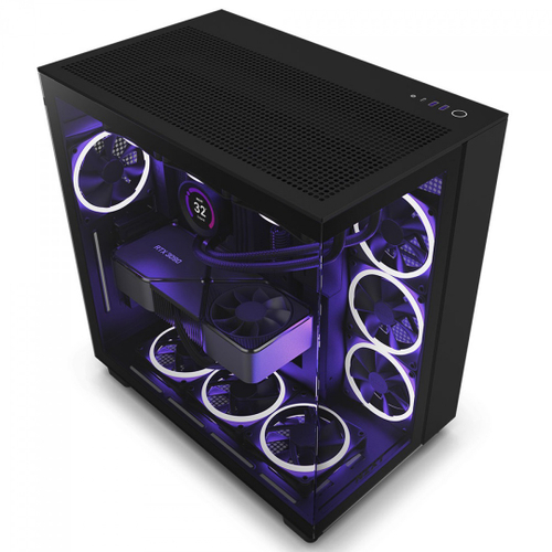 Gabinete Gamer Nzxt H Flow Preto Vidro Temperado Mid Tower Em Promo O