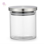 Pote De Vidro Hermético Com Tampa Inox 600 Ml