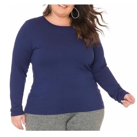 Blusa térmica feminina plus size sales