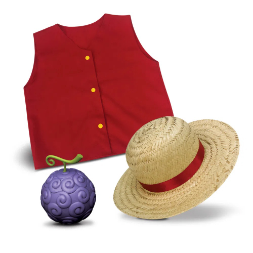 Fantasia One Piece Infantil Roupa e Chapeu de Palha Luffy em Promoção na  Americanas