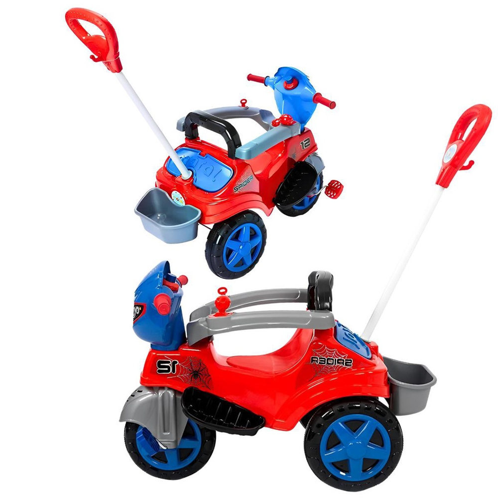 Triciclo Infantil Com Empurrador Bebe Motoca Menino Menina