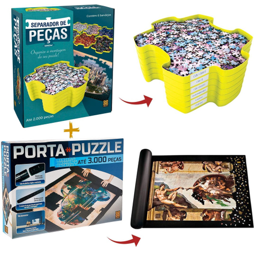 Puzzle 6000 pecas le petit cafe - quebra cabeca - GROW - Quebra