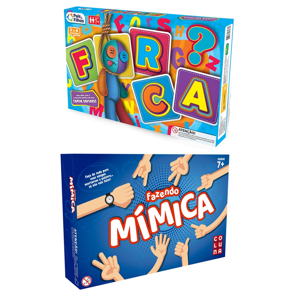 Jogo Forca + Fazendo Mimicas Jogos de Tabuleiro - Coluna em Promoção na  Americanas