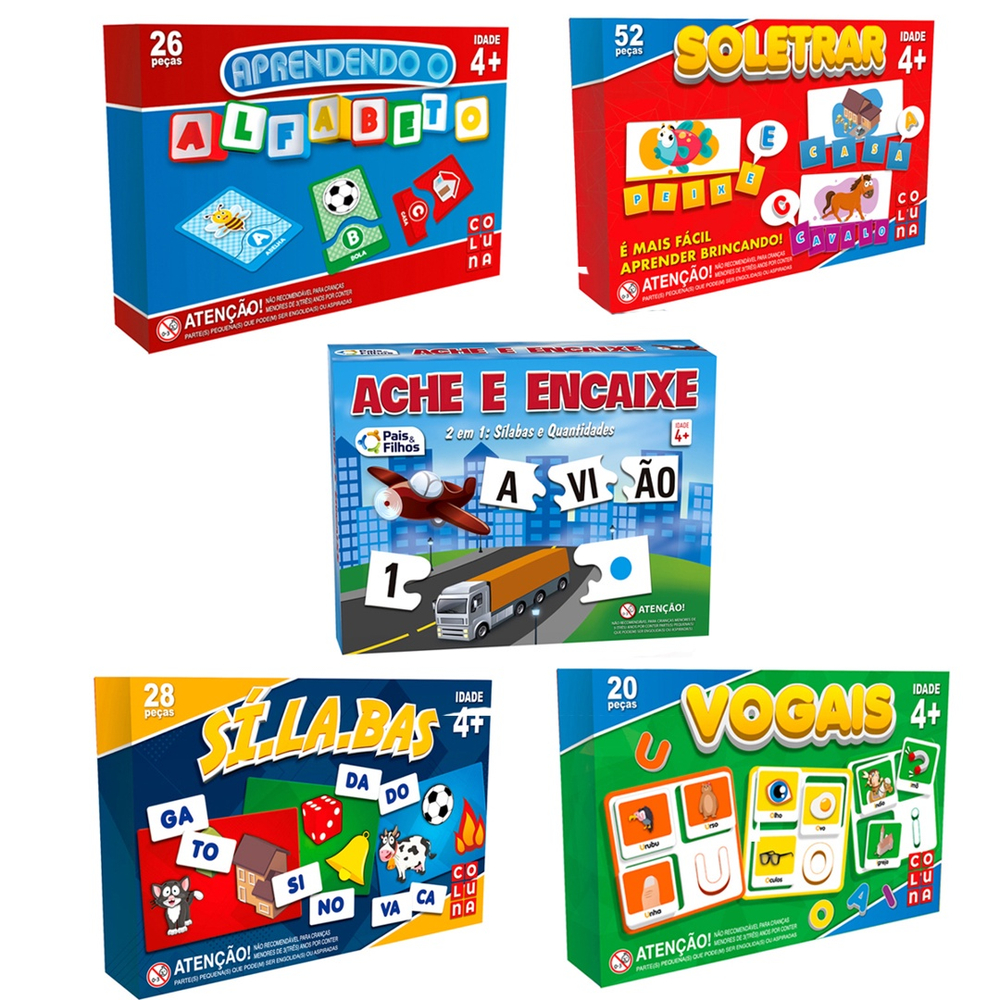 Jogo Educativo Pedagogico Infantil Alfabeto Letras E Sílabas