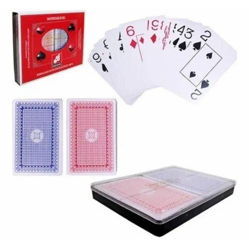 6 Baralhos Jogos de Cartas 100% Plástico c/ 108 Cartas Original em Promoção  na Americanas