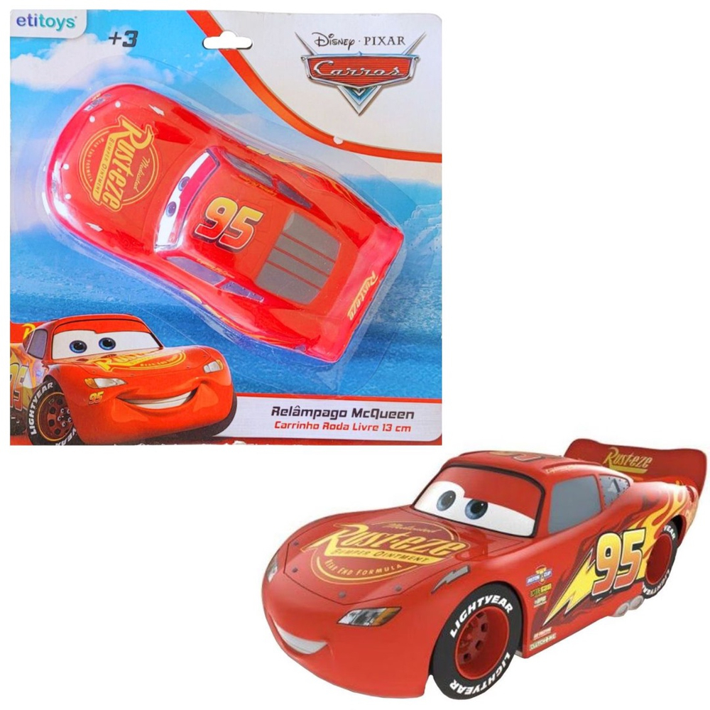 Carrinho Relâmpago Mcqueen Carros Disney Pixar 13 cm