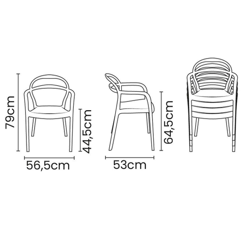 Conjunto 6 Cadeiras Sissi Camurça Com Braço Tramontina 92045/210