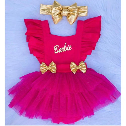 Romper Body Bebe Menina Barbie - DG Baby Kids - Artigos e roupas infantis