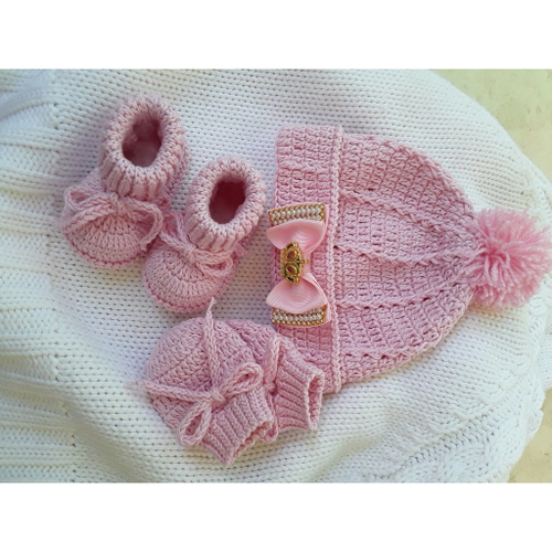 Sapatinho em deals croche para bebe