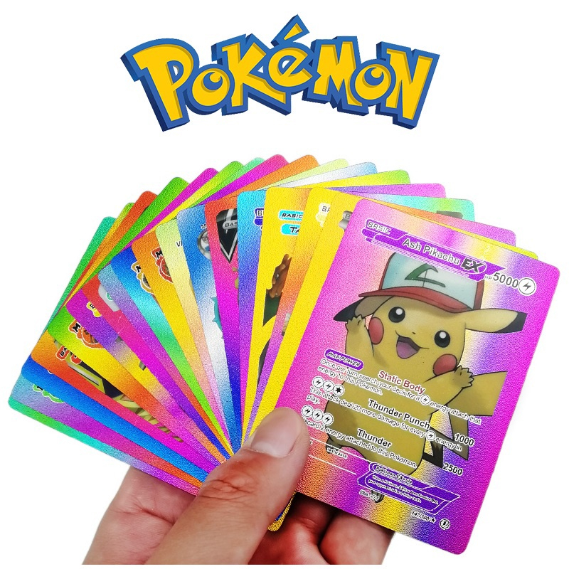 Deck de Pokémon com 55 Super Cartas Douradas de Ouro no Shoptime