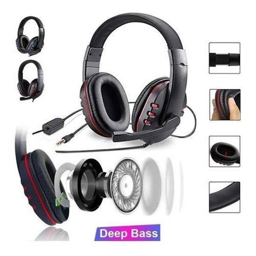 Headset Gamer Fr-510 Deep Bass Fone Ouvido Microfone P2 Pc Ps4