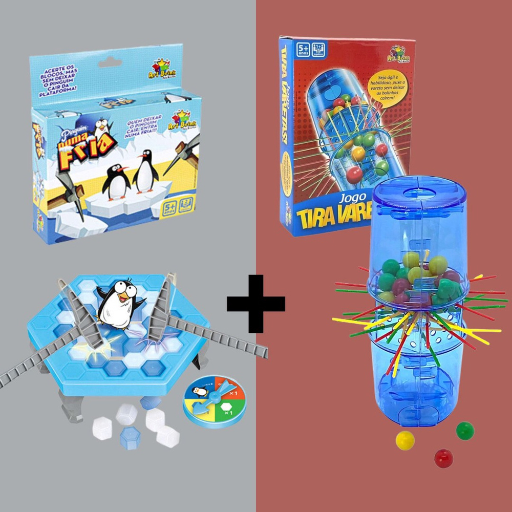 Jogos De Mesa Kit Tira Vareta + Caiu Perdeu Roda De Amigos