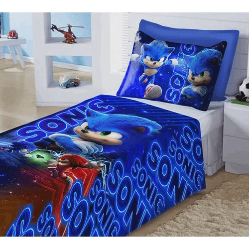 Jogo De Cama Solteiro Infantil Sonic 2 Peças em Promoção na Americanas