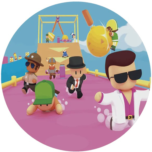 Jogo Lençol Cobre Leito + Fronha Quarto Infantil Stumble Guys - em