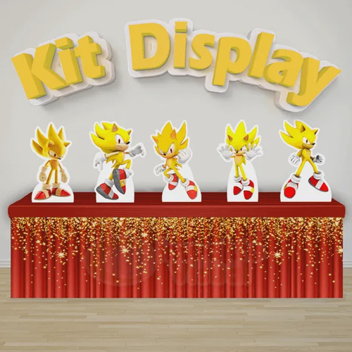 Festa Sonic - Display de Mesa - Faça em Casa 