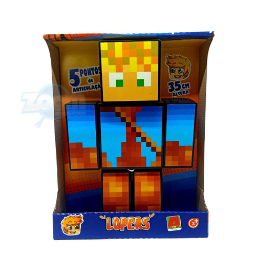 Kit 5 Bonecos Minecraft 25cm Turma Do Problems Streamers